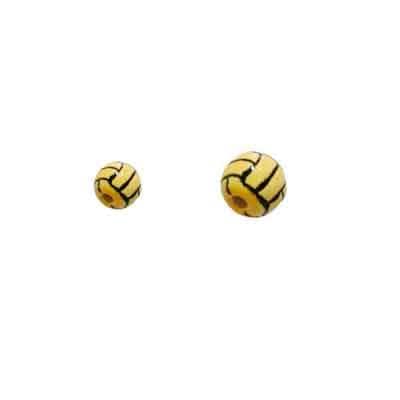 Water Polo Ball Beads - Hand Painted Ceramic Sports Beads from Peru - main product image